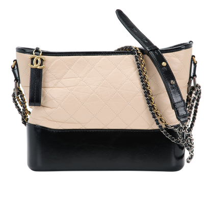 Medium Gabrielle, &pound;1,800, Handbags, Black/Pink, Leather, Front view